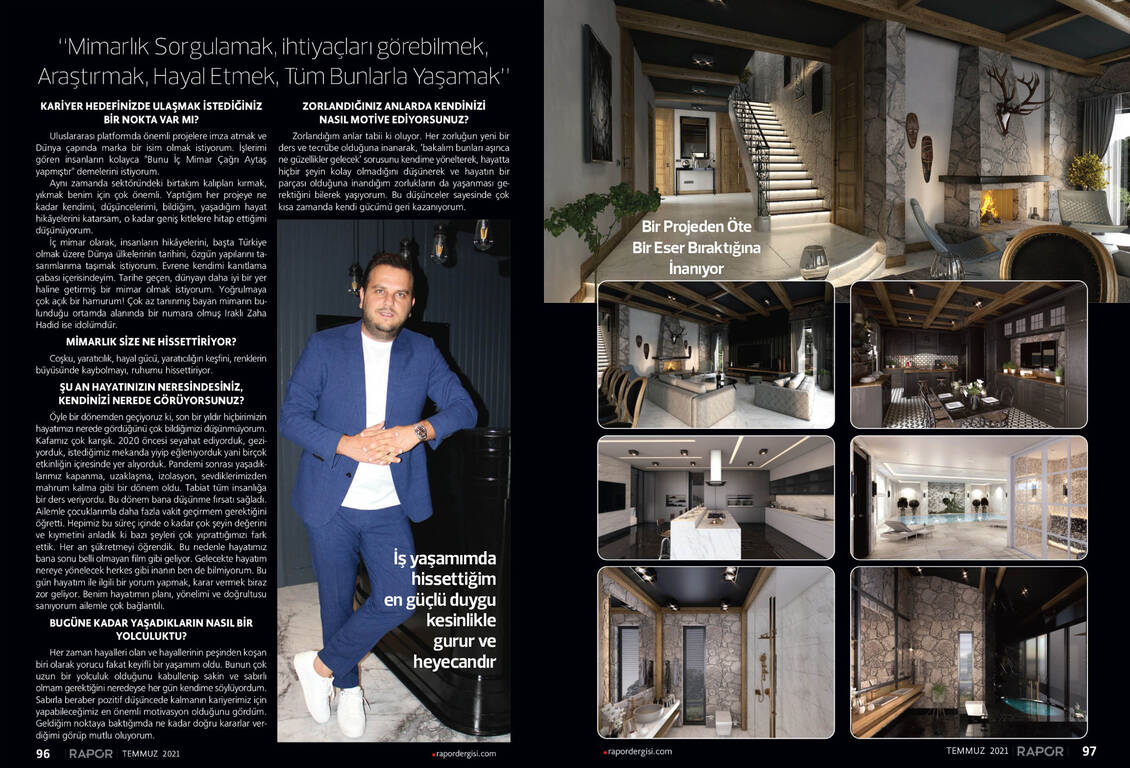 rapor dergisi Çağrı Aytaş - İç Mimar - İskenderun Hatay rapor dergisi